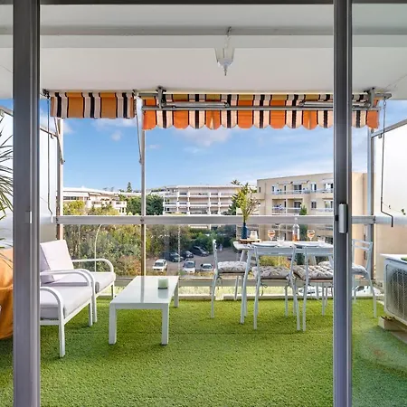 Joli Grand Terrasse Lit 180x200 Vue 10min Plages شقة